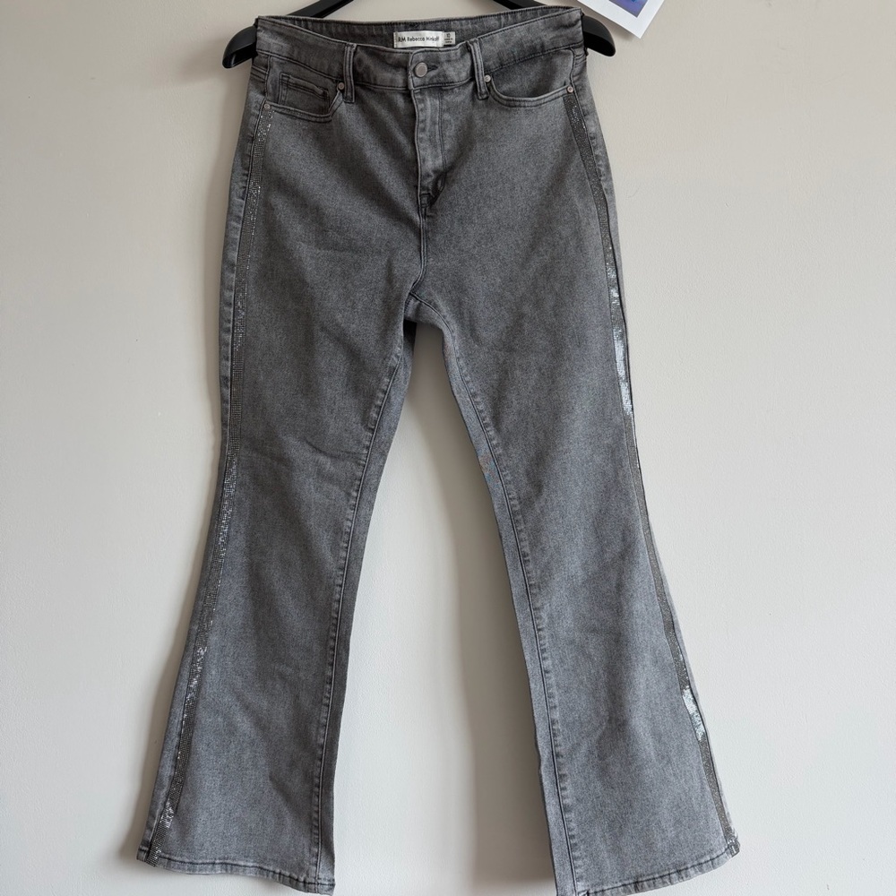 Rebecca Minkoff Crystal Rhinestone Trim Jeans